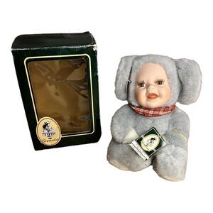 Vintage Geppeddo Cuddle Kids Marty Mouse Doll Porcelain Face with Tags & Box